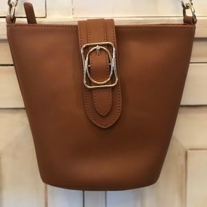 TALBOTS Tan Crossbody Bucket Bag